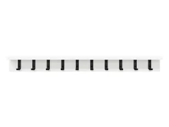 Perchero de pared con estante Blanco 100 x 10,5 x 10,5 cm