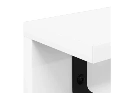 Perchero de pared con estante Blanco 100 x 10,5 x 10,5 cm