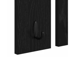 Perchero de pared con estante Roble negro 85 x 10 x 45 cm