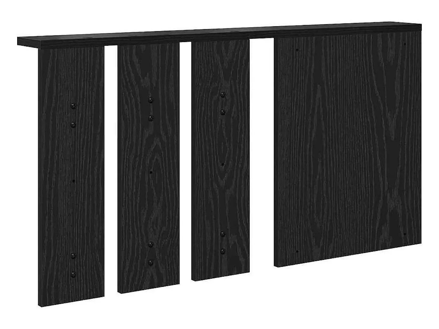 Perchero de pared con estante Roble negro 85 x 10 x 45 cm