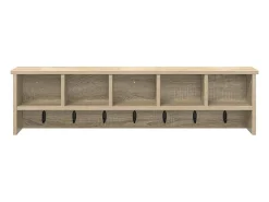 Perchero de pared con estante roble Sonoma 100 x 16 x 26 cm