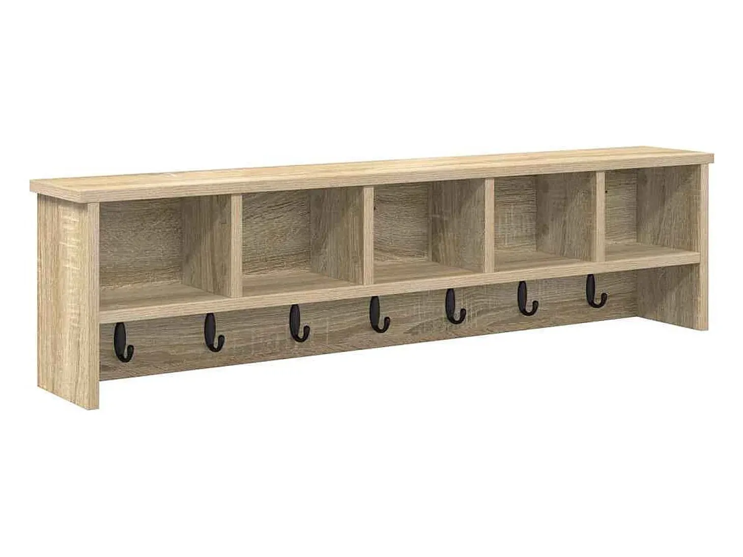 Perchero de pared con estante roble Sonoma 100 x 16 x 26 cm