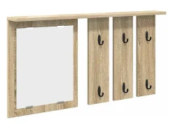 Perchero de pared con estante roble Sonoma 85 x 10 x 45 cm