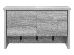 Perchero de pared con estante Sonoma, gris, 50 x 20 x 30 cm