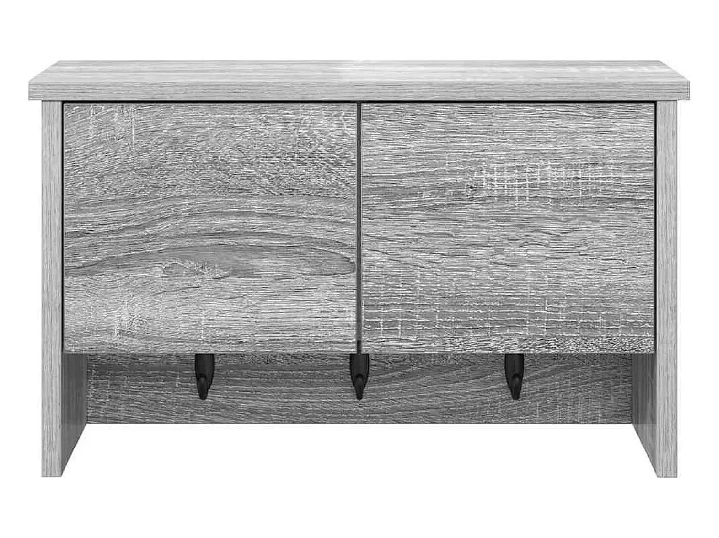 Perchero de pared con estante Sonoma, gris, 50 x 20 x 30 cm