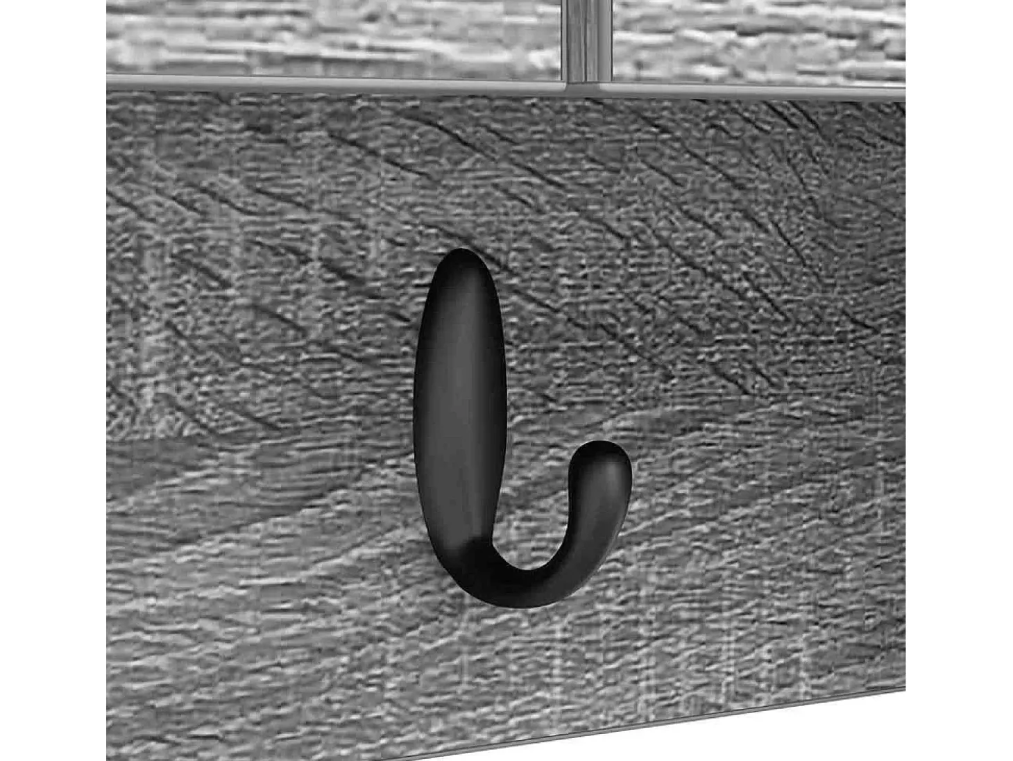 Perchero de pared con estante Sonoma, gris, 50 x 20 x 30 cm