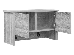 Perchero de pared con estante Sonoma, gris, 50 x 20 x 30 cm