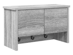 Perchero de pared con estante Sonoma, gris, 50 x 20 x 30 cm