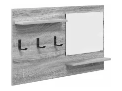 Perchero de pared con estante Sonoma, gris, 90 x 10 x 50 cm