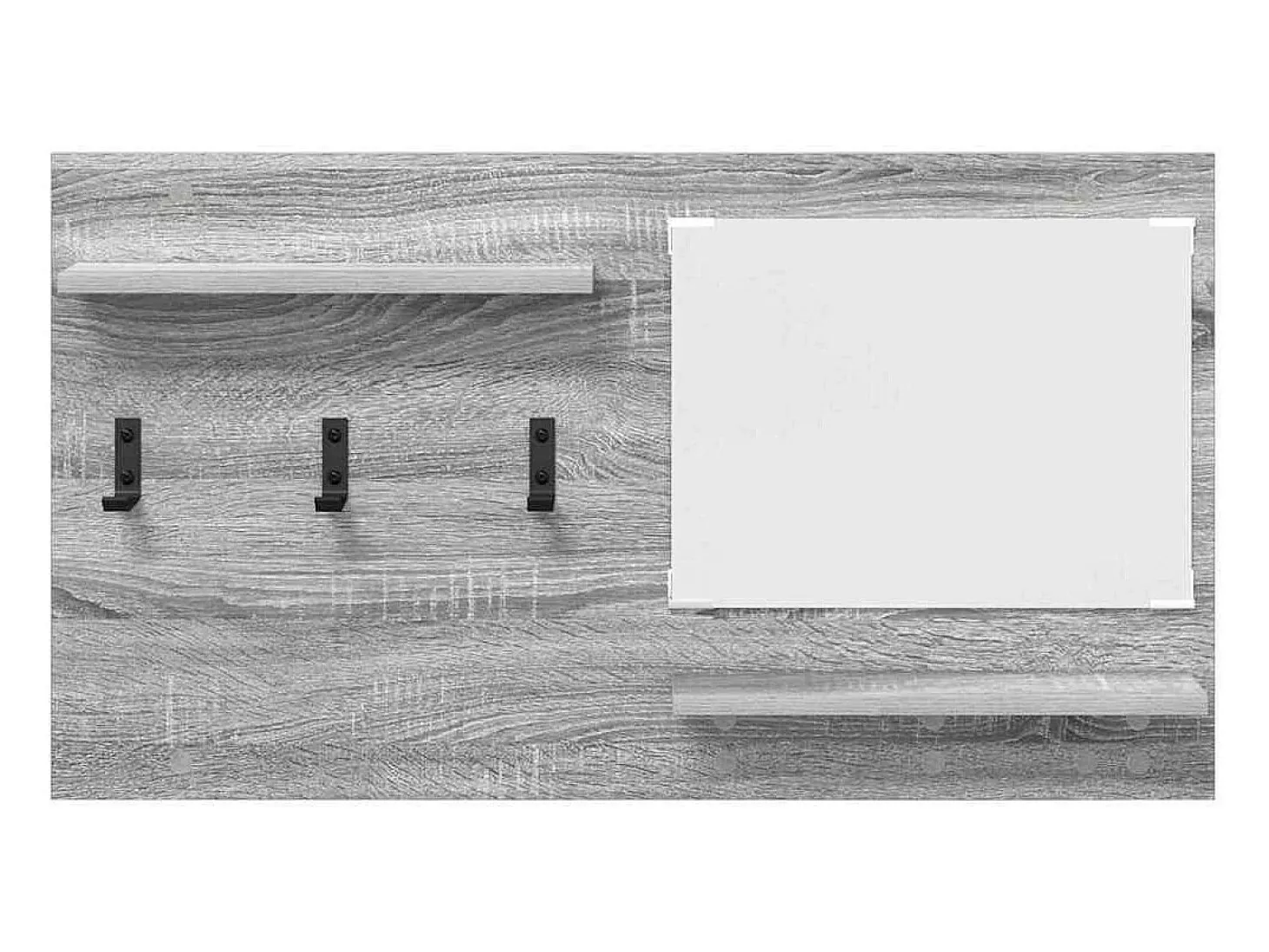 Perchero de pared con estante Sonoma, gris, 90 x 10 x 50 cm