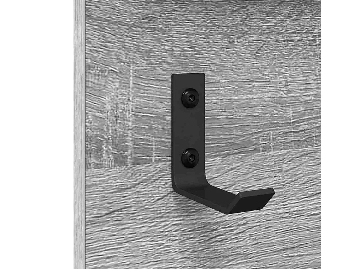 Perchero de pared con estante Sonoma, gris, 90 x 10 x 50 cm