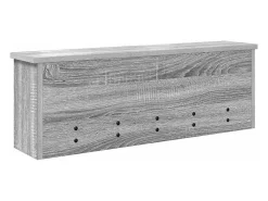 Perchero de pared con estante Sonoma, gris, 75 x 16 x 26 cm