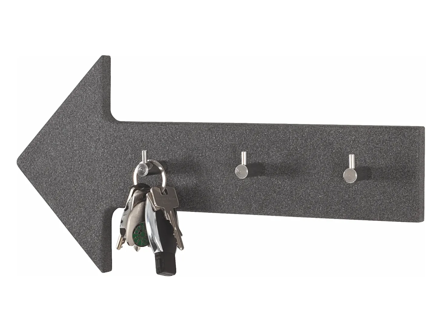 Perchero de pared de diseño Flèche con 3 perchas de granito Antra