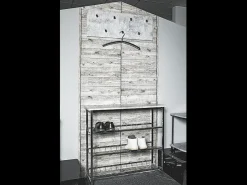 Perchero de pared de diseño efecto hormigón con 7 ganchos Gris