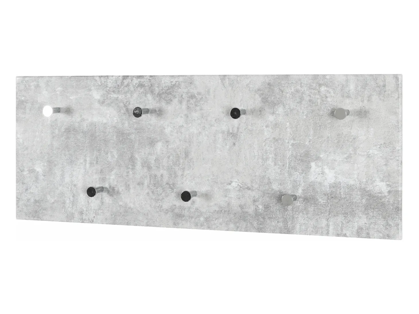 Perchero de pared de diseño efecto hormigón con 7 ganchos Gris