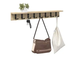 Perchero de pared de roble Sonoma 80 x 10,5 x 10,5 cm