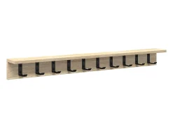 Perchero de pared de roble Sonoma 100 x 10,5 x 10,5 cm