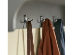 Perchero de Pared Estantería de Pared con 4 Ganchos Gris 100 x 25 x 35 cm FHK28-HG SoBuy ES