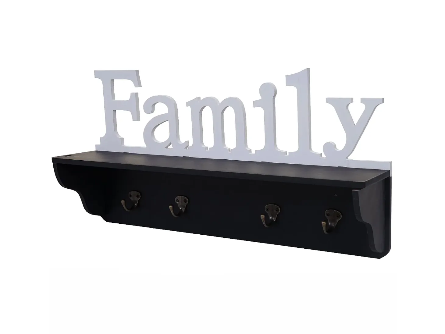 Perchero de pared Familia MCW-D41, negro/blanco