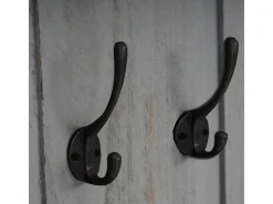Perchero de pared H33 (juego de 2), gris desgastado
