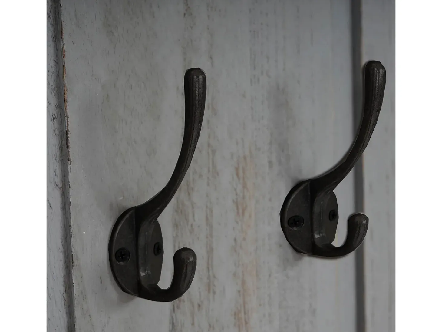 Perchero de pared H33 (juego de 2), gris desgastado