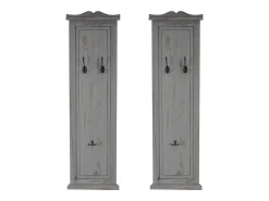 Perchero de pared H33 (juego de 2), gris desgastado