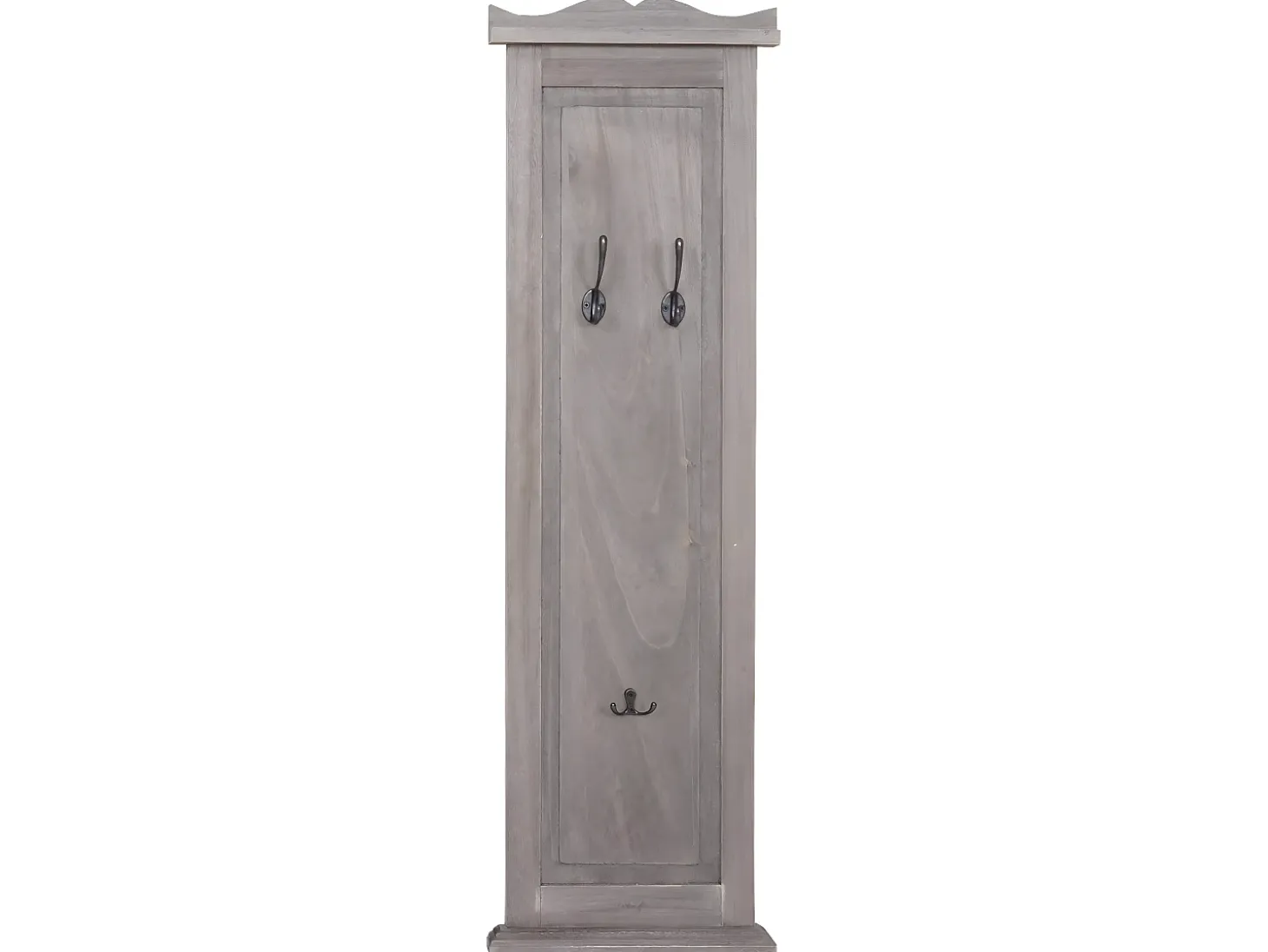 Perchero de pared H33 (juego de 2), gris-marrón shabby