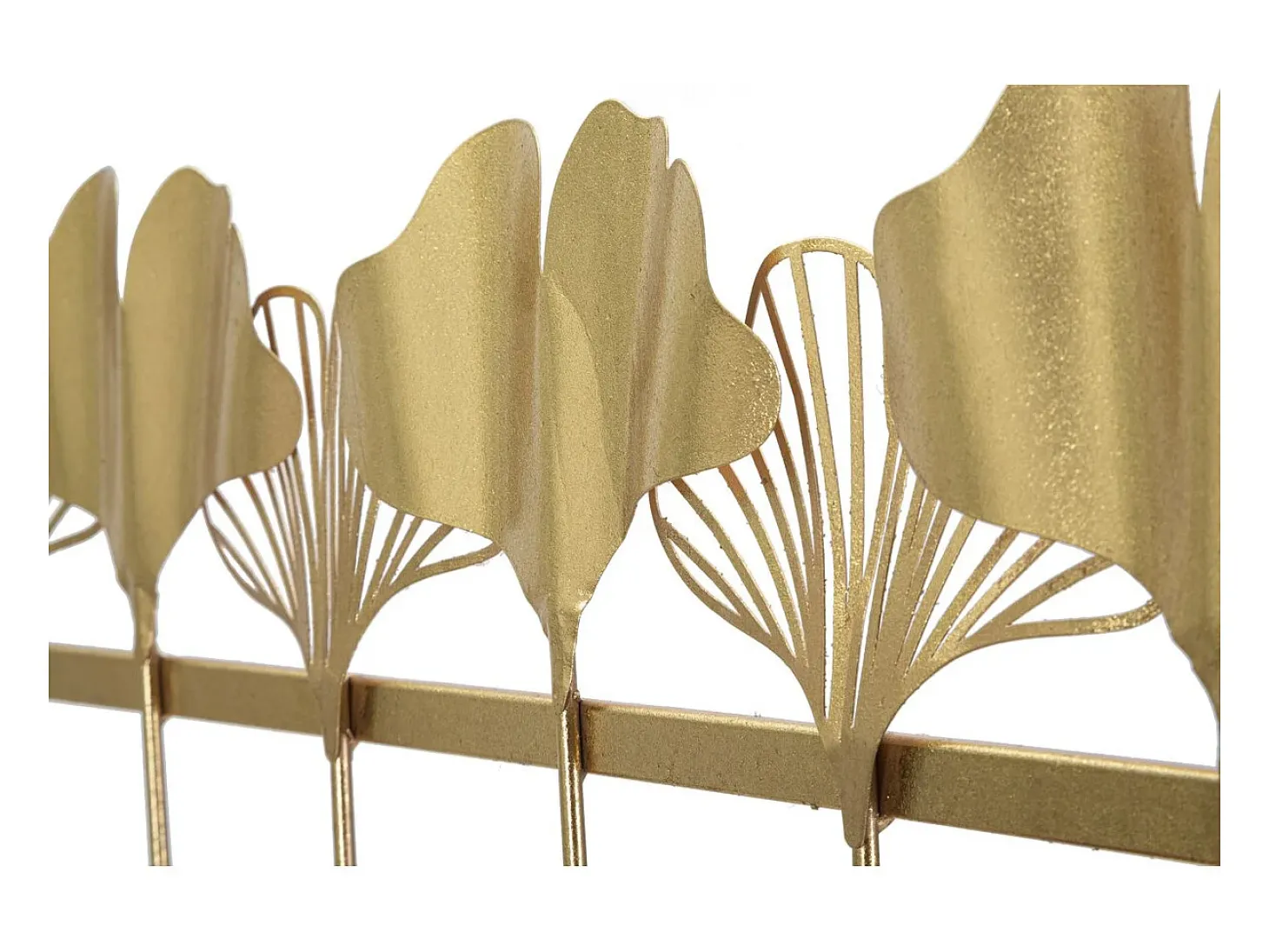 Perchero de Pared Hoja 8, Oro, 66,2x6x26,3 cm, Kendra Home