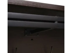Perchero de pared MCW-A27 Estructura 3D, marrón oscuro