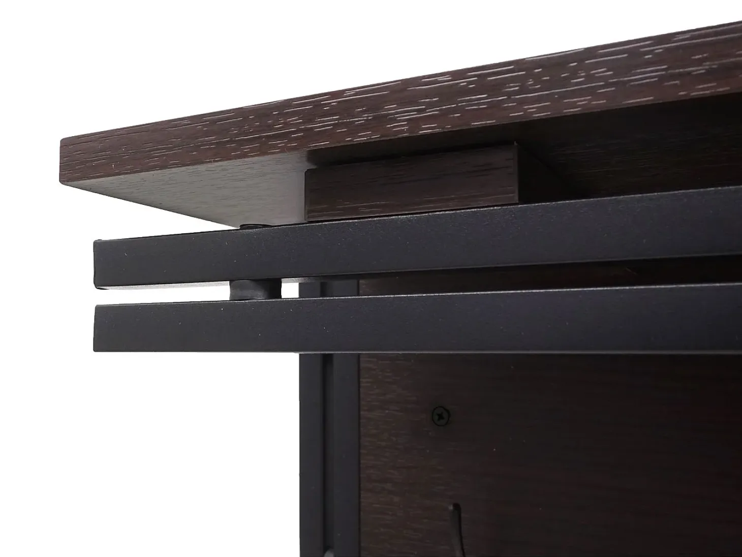 Perchero de pared MCW-A27 Estructura 3D, marrón oscuro