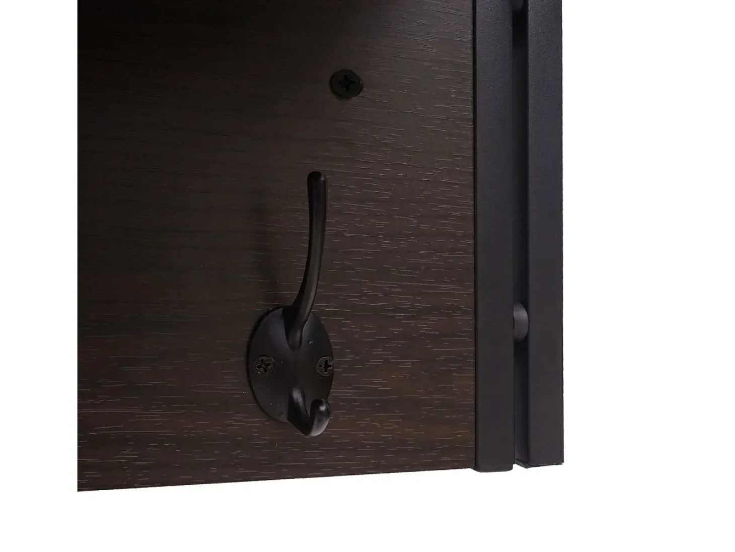 Perchero de pared MCW-A27 Estructura 3D, marrón oscuro