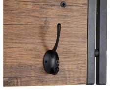Perchero de pared MCW-A27 Estructura 3D, Aspecto roble salvaje