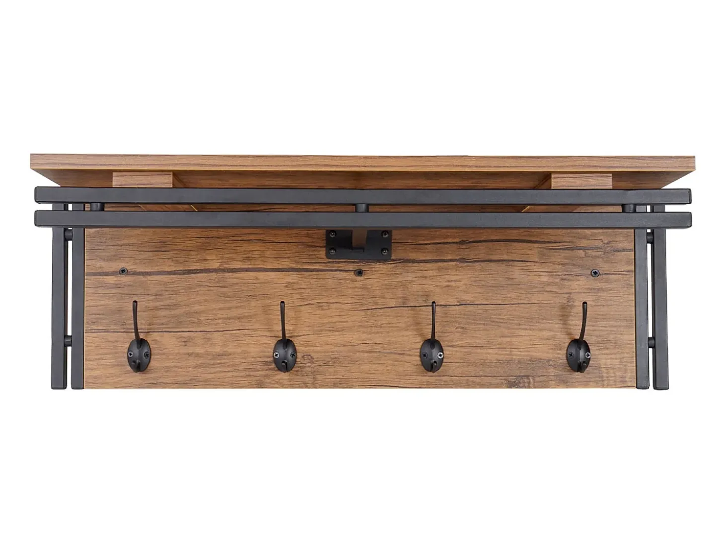 Perchero de pared MCW-A27 Estructura 3D, Aspecto roble salvaje