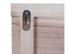 Perchero de pared MCW-C89 con espejo, Perchero de pared MCW-C89 con espejo, panel para percheros, estilo vintage desgastado, 5 ganchos, 90 x 60 cm, marrón natural