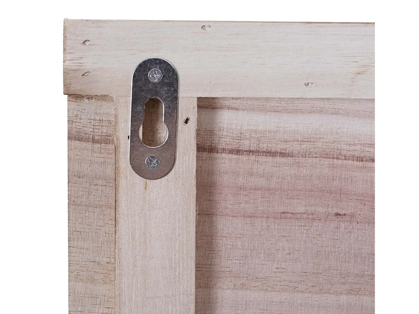 Perchero de pared MCW-C89 con espejo, Perchero de pared MCW-C89 con espejo, panel para percheros, estilo vintage desgastado, 5 ganchos, 90 x 60 cm, marrón natural