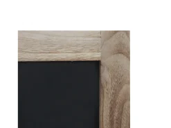 Perchero de pared MCW-C51 con pizarra, marrón natural