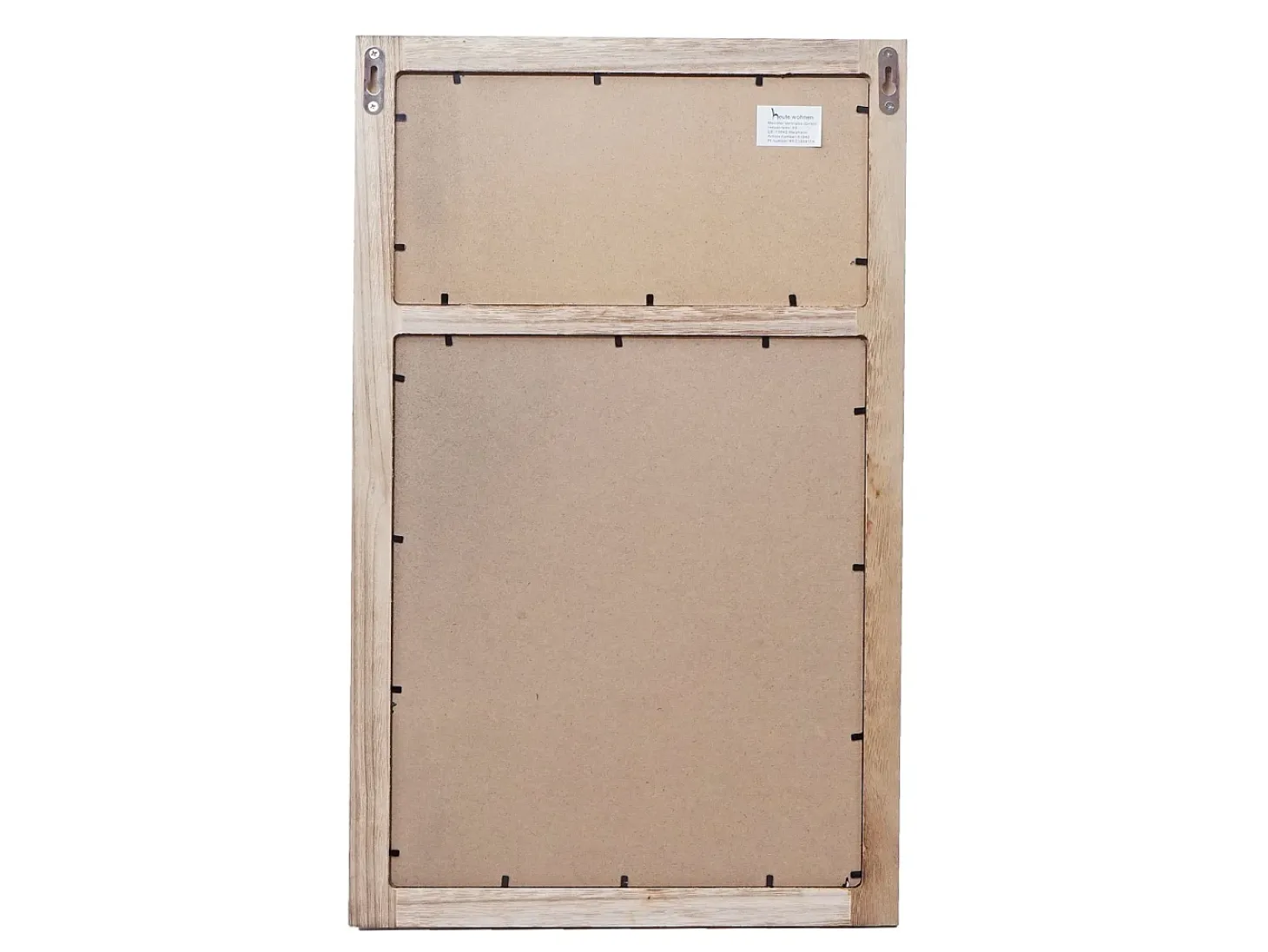 Perchero de pared MCW-C51 con pizarra, marrón natural