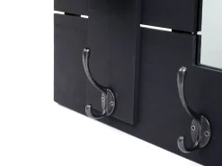 Perchero de pared MCW-C89 con espejo, gris oscuro, desgastado