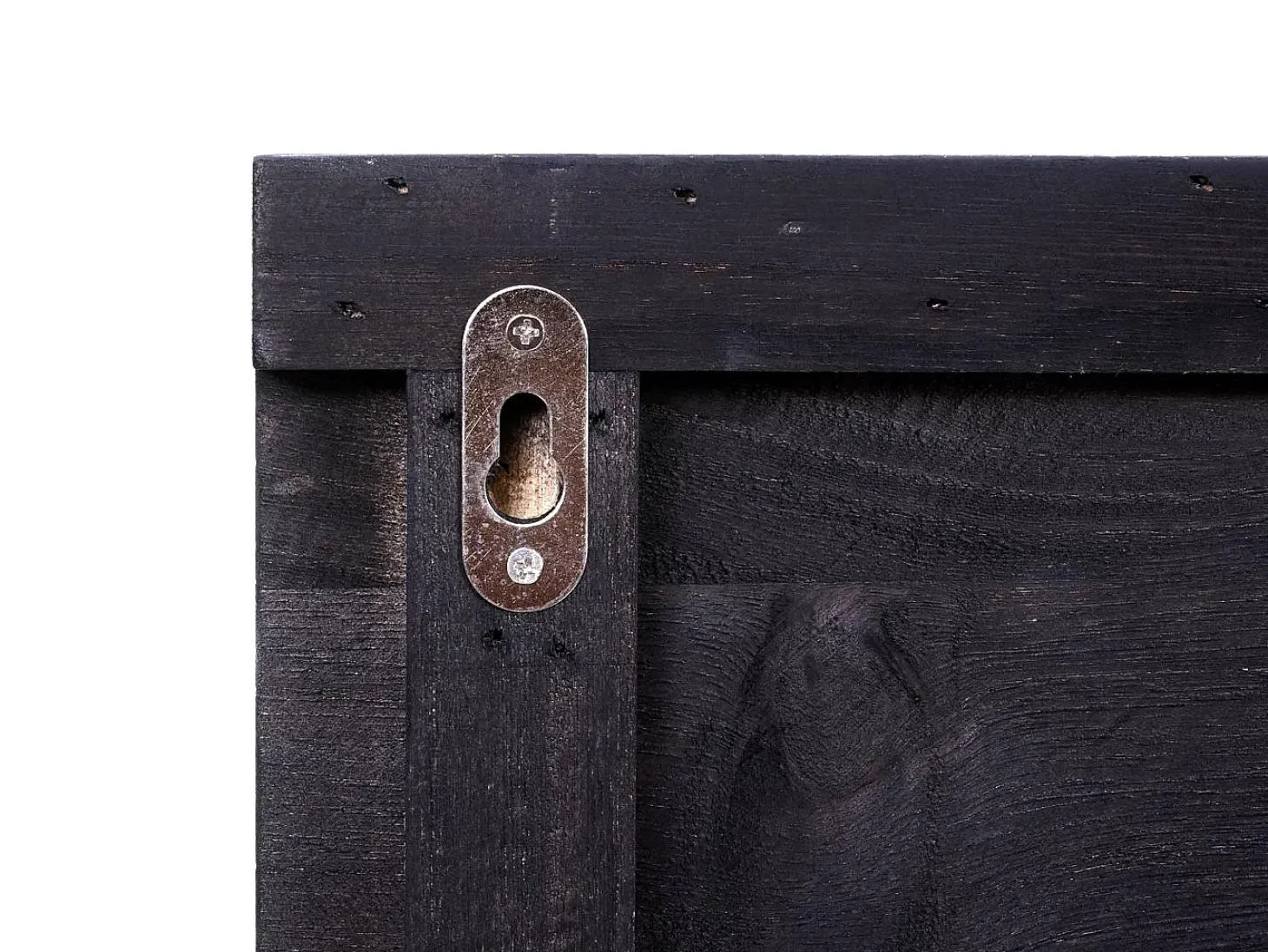 Perchero de pared MCW-C89 con espejo, gris oscuro, desgastado