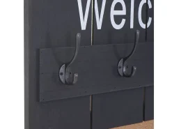 Perchero de pared MCW-C89 con tablón de anuncios, gris oscuro, desgastado