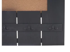 Perchero de pared MCW-C89 con tablón de anuncios, gris oscuro, desgastado