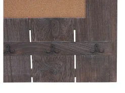 Perchero de pared MCW-C89 con tablón de anuncios, marrón, desgastado