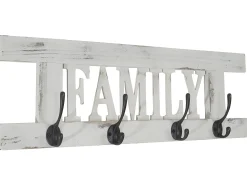 Perchero de pared MCW-C60 Family Shabby look, blanco, shabby