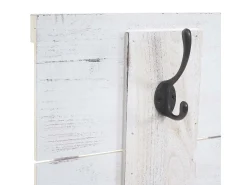 Perchero de pared MCW-C89 Family, estilo shabby chic, blanco, desgastado