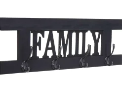 Perchero de pared MCW-C60 Family Shabby look, gris oscuro