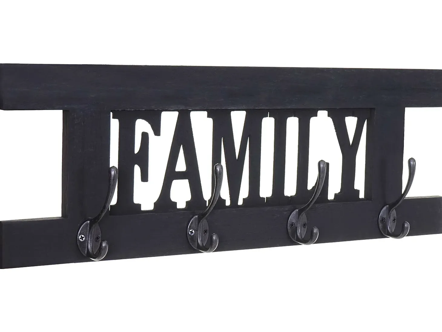 Perchero de pared MCW-C60 Family Shabby look, gris oscuro