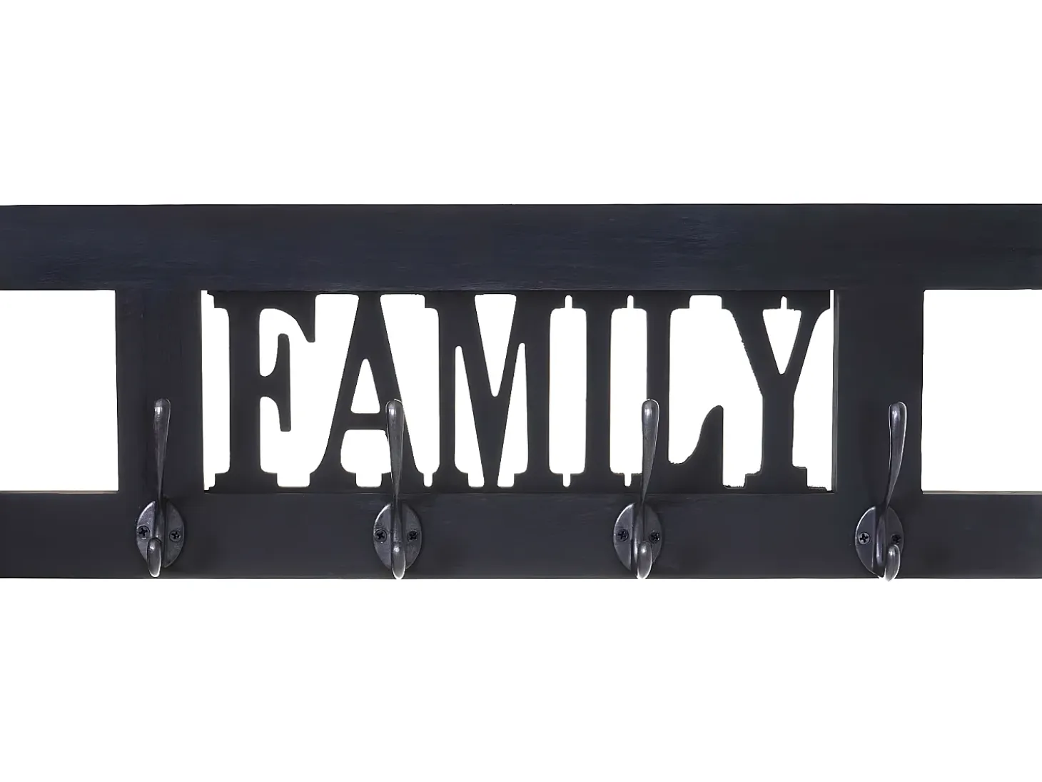 Perchero de pared MCW-C60 Family Shabby look, gris oscuro