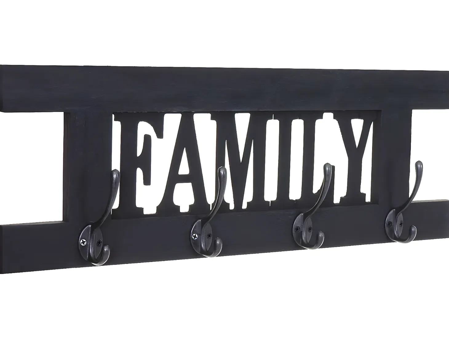 Perchero de pared MCW-C60 Family Shabby look, gris oscuro