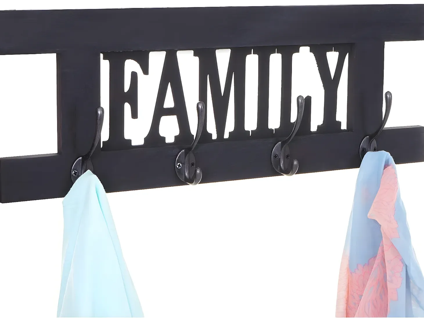 Perchero de pared MCW-C60 Family Shabby look, gris oscuro