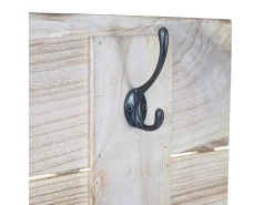Perchero de pared MCW-C89 Family, estilo shabby chic, marrón natural